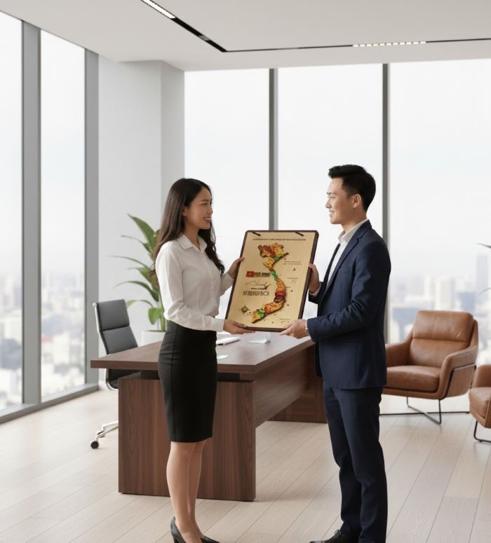 Tranh có thể được in ấn hoặc khắc tên riêng, logo doanh nghiệp nhằm tạo dấu ấn cá nhân