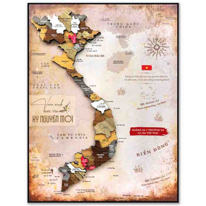 Công nghệ khắc laser sắc nét giúp thông tin địa lý trở nên rõ ràng, mang giá trị giáo dục và thẩm mỹ cao (Nguồn: Internet)