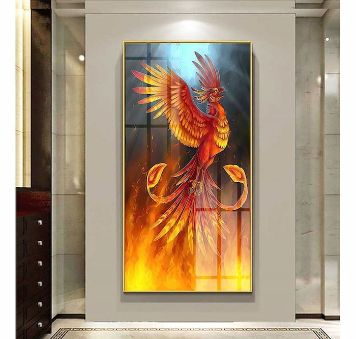 Tranh gỗ phong thủy Phượng Hoàng cho người mệnh Hỏa
