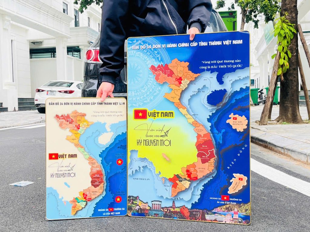 Tranh gỗ decor GK Store chứa đựng niềm tự hào dân tộc và giáo dục con trẻ về tình yêu đất nước